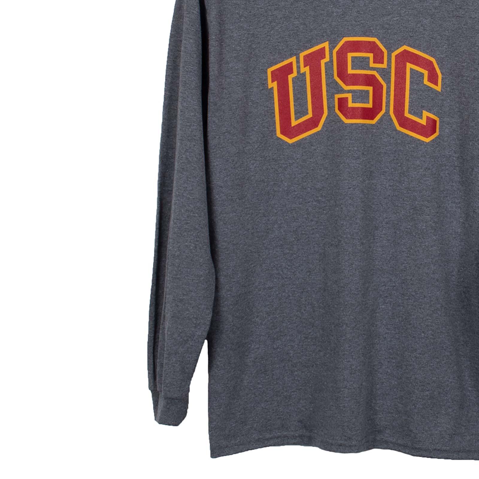 USC Arch Stroke Mens Basic LS Tee Charcoal image11